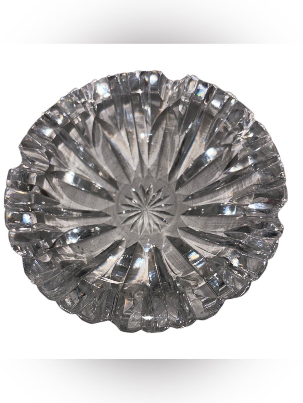 WATERFORD crystal  ASHTRAY, 3 1/4" 'W, 1 1/4"H